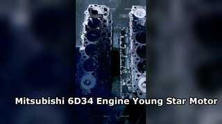Mitsubishi 6D34 짧은 블록 어셈블리 고정밀 엔진
